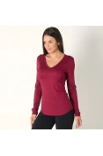 BLUSA COLCCI MANGA LONGA FEMININA - Bordo