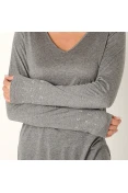 BLUSA COLCCI MANGA LONGA FEMININA - Cinza