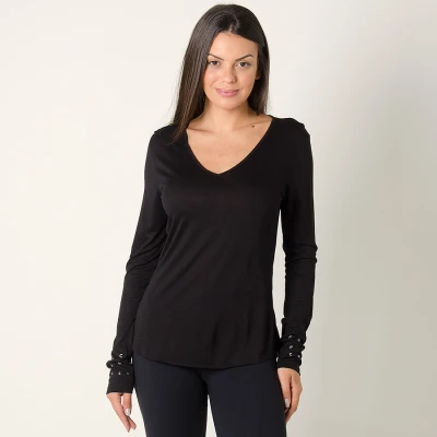 BLUSA COLCCI MANGA LONGA FEMININA - Preto