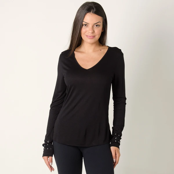 BLUSA COLCCI MANGA LONGA FEMININA - Preto