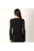 BLUSA COLCCI MANGA LONGA FEMININA - Preto