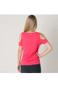 BLUSA LIVE CUT OUT SOFT GYM FEMININA - Pink