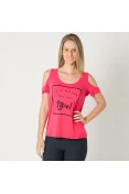 BLUSA LIVE CUT OUT SOFT GYM FEMININA - Pink