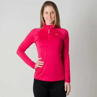 BLUSA PUMA CORE RUN MANGA LONGA FEMININA - Pink