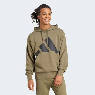 BLUSAO ADIDAS BIG LOGO ESSENTIALS C/CAPUZ MASCULINO - Verde/preto BLUSAO ADIDAS BIG LOGO ESSENTIALS C/CAPUZ MASCULINO - Verde/preto
