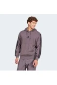 BLUSAO ADIDAS C/CAPUZ 3 STRIPES MASCULINO - Grafite/preto