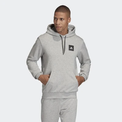 BLUSÃO ADIDAS CAPUZ ESTAMPADO MUST HAVES MASCULINO - Cinza BLUSÃO ADIDAS CAPUZ ESTAMPADO MUST HAVES MASCULINO - Cinza