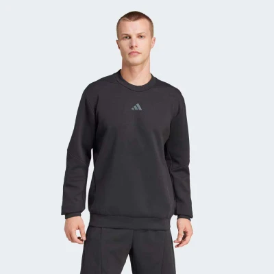 BLUSAO ADIDAS CREW SWEATS D4T MASCULINO - Preto BLUSAO ADIDAS CREW SWEATS D4T MASCULINO - Preto
