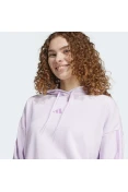 BLUSÃO ADIDAS CROPPED COM CAPUZ 3S FEMININO - Lilas BLUSÃO ADIDAS CROPPED COM CAPUZ 3S FEMININO - Lilas