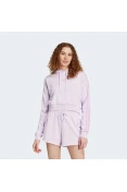 BLUSÃO ADIDAS CROPPED COM CAPUZ 3S FEMININO - Lilas BLUSÃO ADIDAS CROPPED COM CAPUZ 3S FEMININO - Lilas