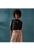 BLUSÃO ADIDAS CROPPED COM CAPUZ 3S FEMININO - Preto