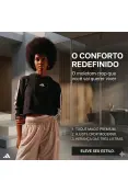 BLUSÃO ADIDAS CROPPED COM CAPUZ 3S FEMININO - Preto