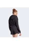 BLUSÃO ADIDAS CROPPED COM CAPUZ 3S FEMININO - Preto BLUSÃO ADIDAS CROPPED COM CAPUZ 3S FEMININO - Preto