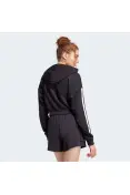 BLUSÃO ADIDAS CROPPED COM CAPUZ 3S FEMININO - Preto