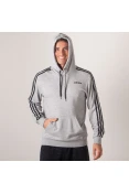 BLUSÃO ADIDAS E 3S PO FT MASCULINO - Cinza BLUSÃO ADIDAS E 3S PO FT MASCULINO - Cinza