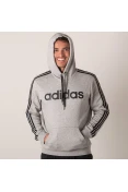 BLUSÃO ADIDAS ESSENTIALS 3 STRIPES MASCULINO - Cinza/preto BLUSÃO ADIDAS ESSENTIALS 3 STRIPES MASCULINO - Cinza/preto