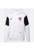 BLUSÃO ADIDAS FLAMENGO LIFESTYLE C/CAPUZ MASCULINO - Branco BLUSÃO ADIDAS FLAMENGO LIFESTYLE C/CAPUZ MASCULINO - Branco