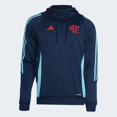 BLUSAO ADIDAS FLAMENGO TR C/CAPUZ MASCULINO - Marinho/azul celeste BLUSAO ADIDAS FLAMENGO TR C/CAPUZ MASCULINO - Marinho/azul celeste