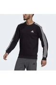 BLUSÂO ADIDAS MOLETOM 3S FL SWT MASCULINO - Preto/branco BLUSÂO ADIDAS MOLETOM 3S FL SWT MASCULINO - Preto/branco