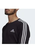 BLUSÂO ADIDAS MOLETOM 3S FL SWT MASCULINO - Preto/branco BLUSÂO ADIDAS MOLETOM 3S FL SWT MASCULINO - Preto/branco