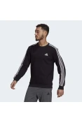 BLUSÂO ADIDAS MOLETOM 3S FL SWT MASCULINO - Preto/branco BLUSÂO ADIDAS MOLETOM 3S FL SWT MASCULINO - Preto/branco