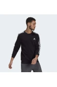 BLUSÂO ADIDAS MOLETOM 3S FL SWT MASCULINO - Preto/branco BLUSÂO ADIDAS MOLETOM 3S FL SWT MASCULINO - Preto/branco