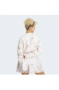 BLUSÃO ADIDAS MOLETOM AOP SWT FEMININO - Branco/rosa BLUSÃO ADIDAS MOLETOM AOP SWT FEMININO - Branco/rosa