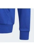 BLUSÃO ADIDAS MOLETOM C/CAPUZ INFANTIL - Azul/branco