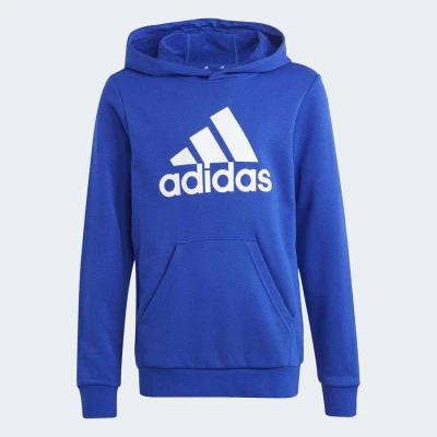 BLUSÃO ADIDAS MOLETOM C/CAPUZ INFANTIL - Azul/branco