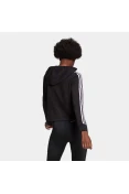 BLUSAO ADIDAS MOLETOM CAPUZ ESSENTIALS STRIPES FEMININO - Preto/branco BLUSAO ADIDAS MOLETOM CAPUZ ESSENTIALS STRIPES FEMININO - Preto/branco
