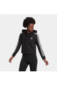 BLUSAO ADIDAS MOLETOM CAPUZ ESSENTIALS STRIPES FEMININO - Preto/branco BLUSAO ADIDAS MOLETOM CAPUZ ESSENTIALS STRIPES FEMININO - Preto/branco