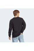 BLUSÃO ADIDAS MOLETOM ESSENTIAL 3 STRIPES MASCULINO - Preto/branco BLUSÃO ADIDAS MOLETOM ESSENTIAL 3 STRIPES MASCULINO - Preto/branco