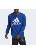 BLUSÃO ADIDAS MOLETOM ESSENTIALS BIG LOGO MASCULINO - Azul/branco BLUSÃO ADIDAS MOLETOM ESSENTIALS BIG LOGO MASCULINO - Azul/branco