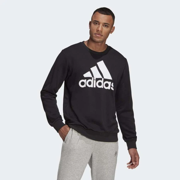 BLUSÃO ADIDAS MOLETOM ESSENTIALS BIG LOGO MASCULINO - Preto/branco