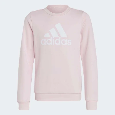 BLUSÃO ADIDAS MOLETOM ESSENTIALS INFANTIL FEMININA - Rosa/branco