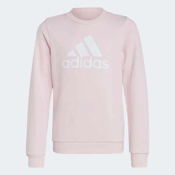 BLUSÃO ADIDAS MOLETOM ESSENTIALS INFANTIL FEMININA - Rosa/branco