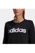 BLUSÃO ADIDAS MOLETOM ESTAMPADO MULTICOLORIDO FEMININO - Preto BLUSÃO ADIDAS MOLETOM ESTAMPADO MULTICOLORIDO FEMININO - Preto