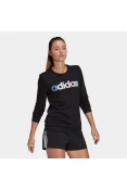 BLUSÃO ADIDAS MOLETOM ESTAMPADO MULTICOLORIDO FEMININO - Preto BLUSÃO ADIDAS MOLETOM ESTAMPADO MULTICOLORIDO FEMININO - Preto