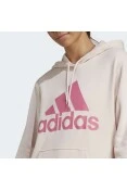 BLUSÃO ADIDAS MOLETOM LOGO C/CAPUZ FEMININO - Rosa