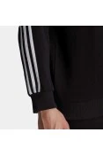 BLUSAO ADIDAS MOLETON ESSENTIASK 3-STRIPES MASCULINO - Preto/branco