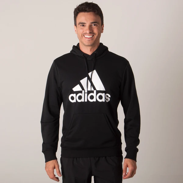 BLUSÃO ADIDAS MUST HAVES BADGE OF SPORT MASCULINO - Preto/branco BLUSÃO ADIDAS MUST HAVES BADGE OF SPORT MASCULINO - Preto/branco