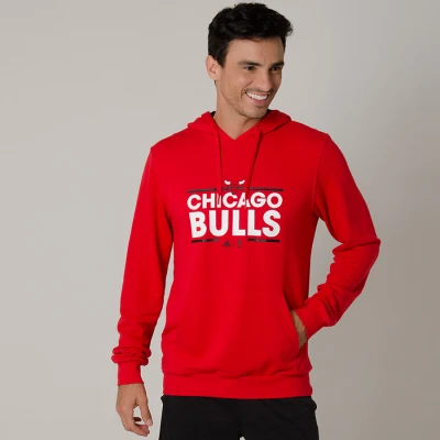 BLUSÃO ADIDAS NBA HOODY CHICAGO BULLS MASCULINO - Vermelho