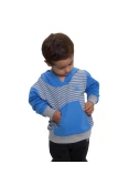 BLUSÃO ADIDAS STP TREFOIL HOODY INFANTIL - Cinza/azul celeste