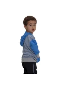 BLUSÃO ADIDAS STP TREFOIL HOODY INFANTIL - Cinza/azul celeste