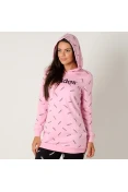BLUSÃO ADIDAS W AOP HDY FEMININO - Rosa/preto BLUSÃO ADIDAS W AOP HDY FEMININO - Rosa/preto