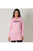 BLUSÃO ADIDAS W AOP HDY FEMININO - Rosa/preto BLUSÃO ADIDAS W AOP HDY FEMININO - Rosa/preto