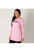 BLUSÃO ADIDAS W AOP HDY FEMININO - Rosa/preto BLUSÃO ADIDAS W AOP HDY FEMININO - Rosa/preto