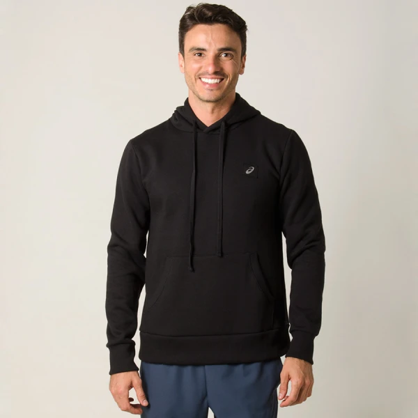 BLUSÃO ASICS TRAINING SWEAT HOODY MASCULINO - Preto BLUSÃO ASICS TRAINING SWEAT HOODY MASCULINO - Preto
