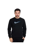 BLUSÃO CLUB FLEECE SWOOSH PLUS CREW 727743 - Preto/azul BLUSÃO CLUB FLEECE SWOOSH PLUS CREW 727743 - Preto/azul