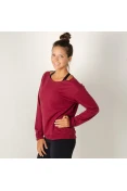 BLUSÃO COLCCI MOLETOM FEMININO - Bordo BLUSÃO COLCCI MOLETOM FEMININO - Bordo